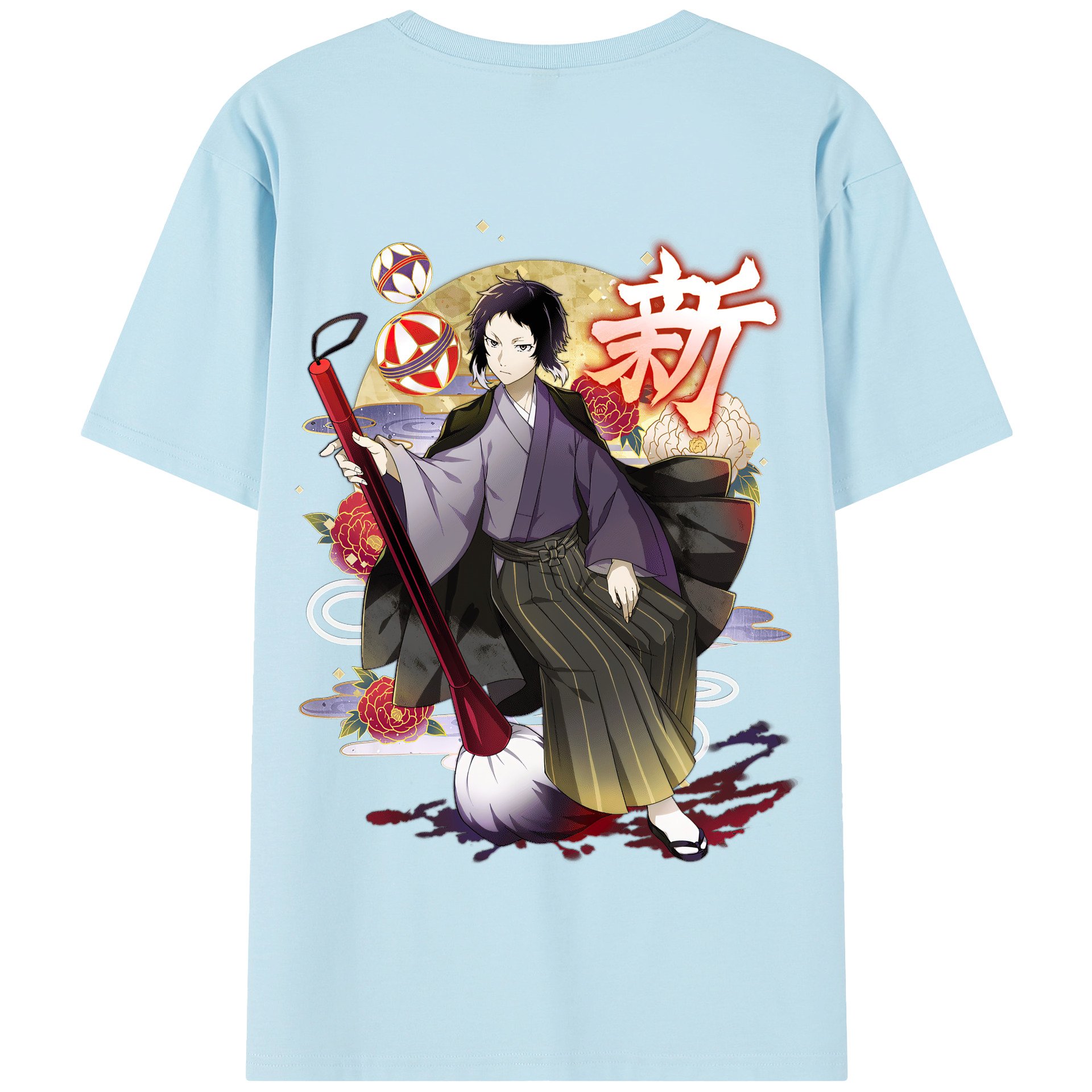 （画像用） 文豪ストレイドッグス Bungo Stray Dogs 綿100％半袖Tシャツ（背面プリント）